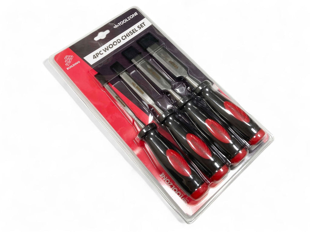 CHISEL SET SOFT GRIP HANDLE 4PC 1/4, 1/2, 3/4, 1 - TOOLZONE KDPWW041