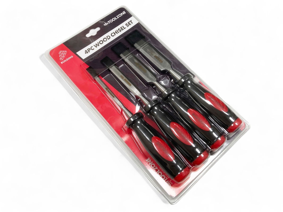 CHISEL SET SOFT GRIP HANDLE 4PC 1/4, 1/2, 3/4, 1 - TOOLZONE KDPWW041