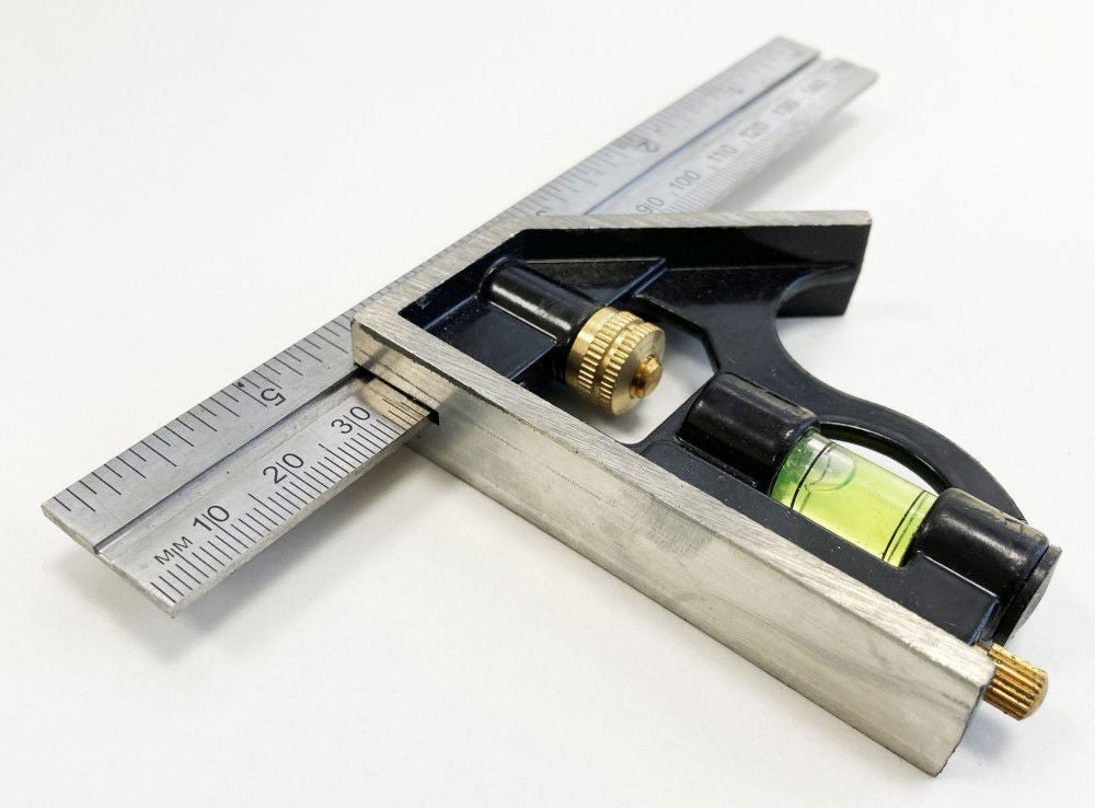 COMBINATION SQUARE 6 ALUMINIUM DUAL MARKED IMPERIAL METRIC - TOOLZONE KDPWW144