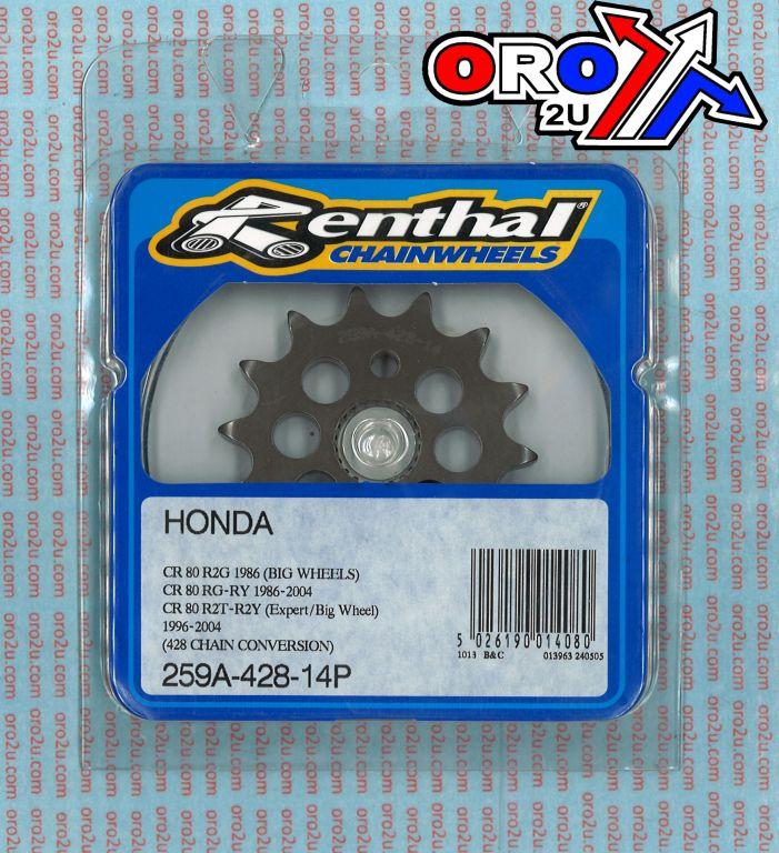 FRONT SPROCKET RENTHAL 259, HONDA CR80 CR85 259A42814