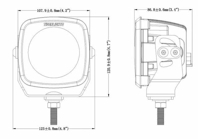 TIGER LIGHTS - DUAL LED SPOT LIGHT KIT 4 12/24V MOJAVE TLM4-KIT