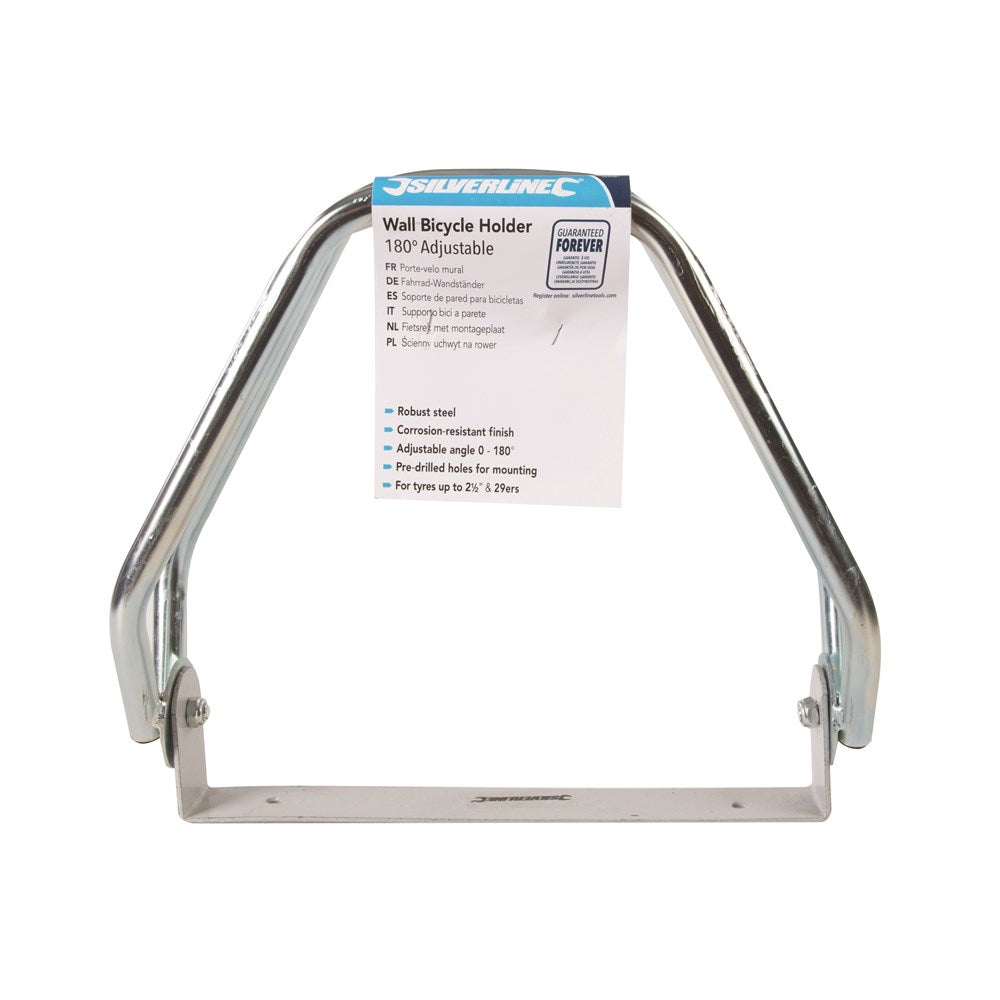 Wall-Mounted 180° Adjustable Bicycle Storage Wheel Holder Stand
