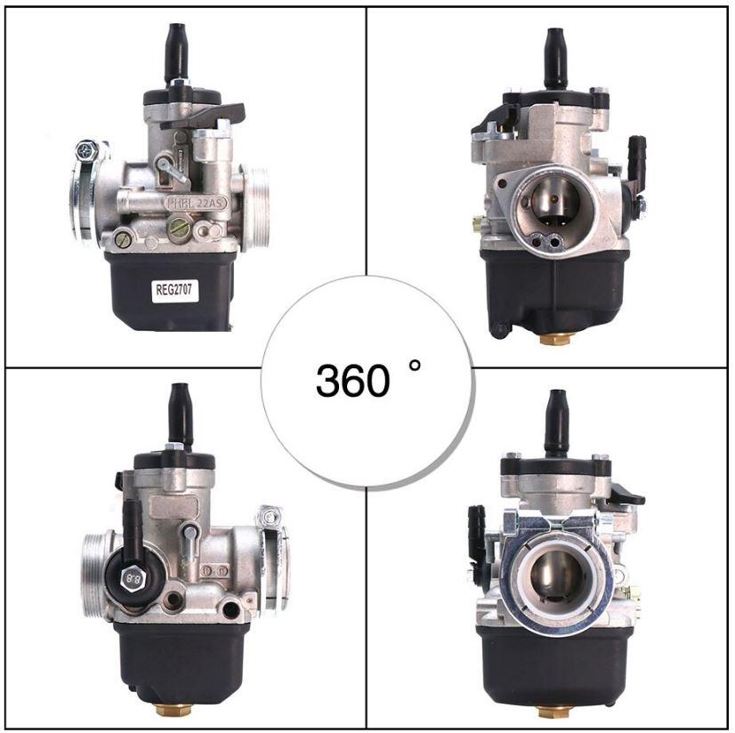 Carburetor Assembly Dellorto PHBL 22AS Racing 2T, BORE 22mm Carburetor PHBL 22AS 2T(A) R2707
