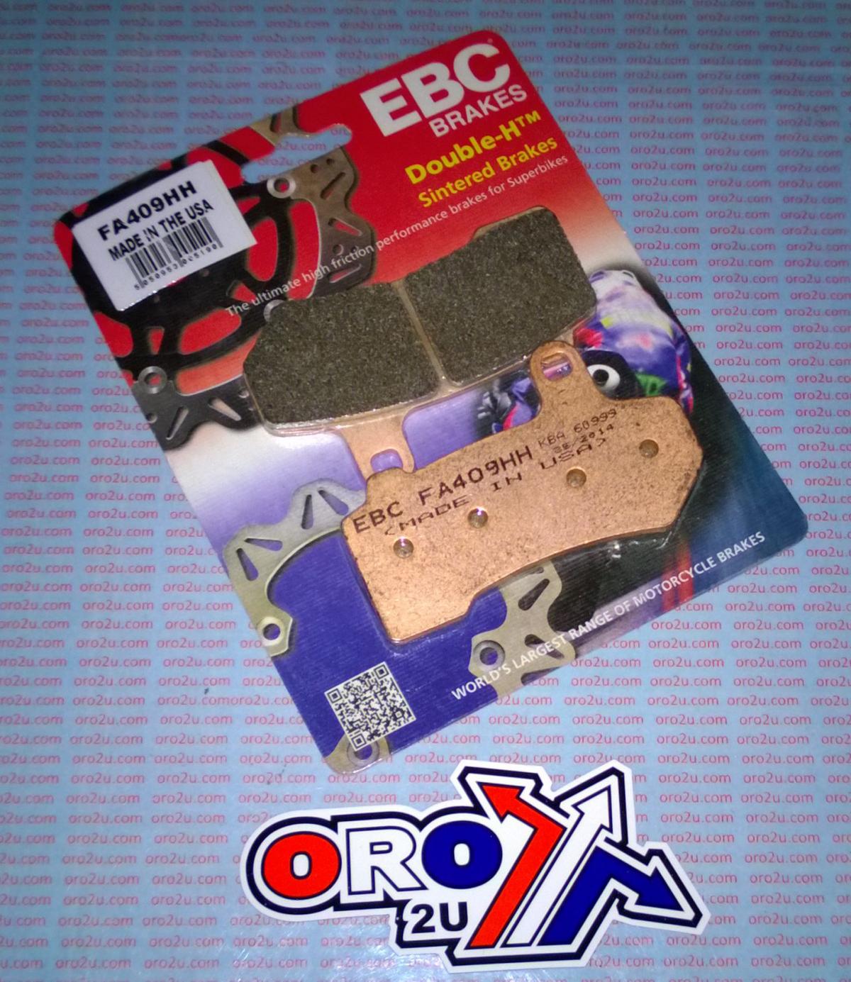 BRAKE PADS SINTERED METAL, EBC FA409HH HARLEY DAVIDSON