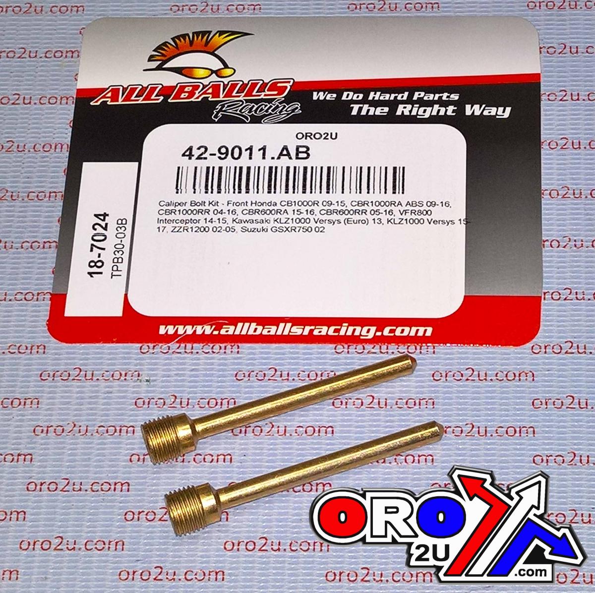 ALLBALLS BRAKE PAD BOLT KIT, ALLBALLS 18-7024 4.5x62MM HON/KAW ROAD FRONT