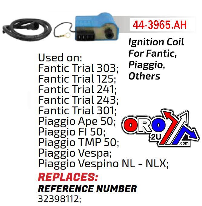 COIL IGNITION FANTIC TRIAL, 32398112, IMC0006, PIAGGIO, SCOOTER, DIRT