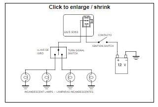 FLASHER RELAY UNIT DZE DES 9353 09353-04, 38610-45D00 / TL110 / TL-67 / 38610-45D01 / 38610-26E00
