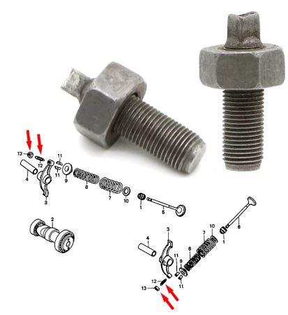 TAPPET ADJUSTING SCREW W/NUT, 90012-300-000, 90012-426-000, AT-09300