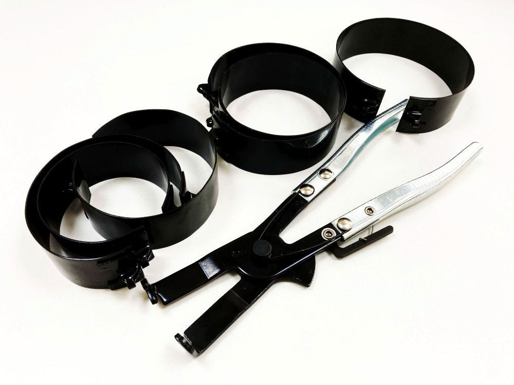 PISTON RING COMPRESSOR SET 7pc 73-111mm WITH PLIER - TOOLZONE KDPAU007