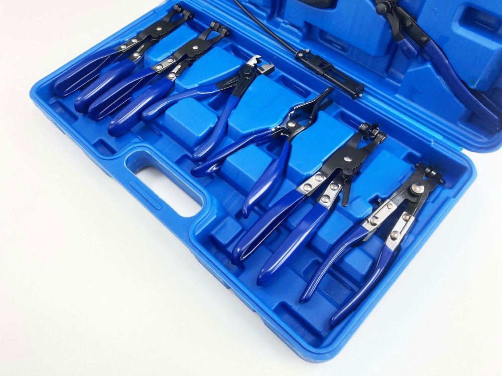 HOSE CLAMP PLIER SET 9pc WITH REMOVER AND SWIVEL JAW TOOLS - TOOLZONE KDPAU043