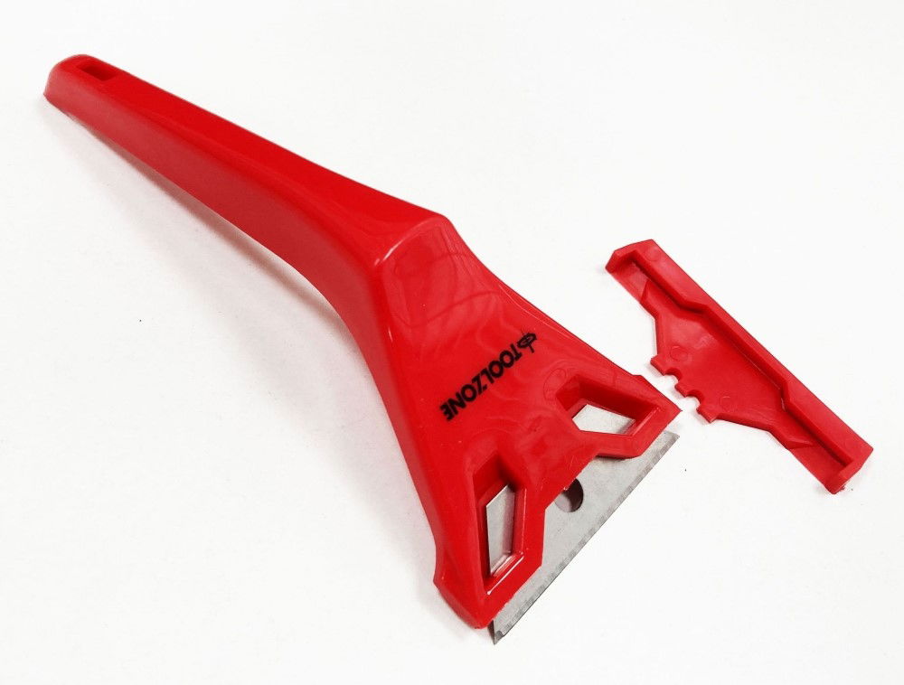 WINDOW SCRAPER ABS PLASTIC 60mm REPLACEABLE BLADE - TOOLZONE KDPDC007