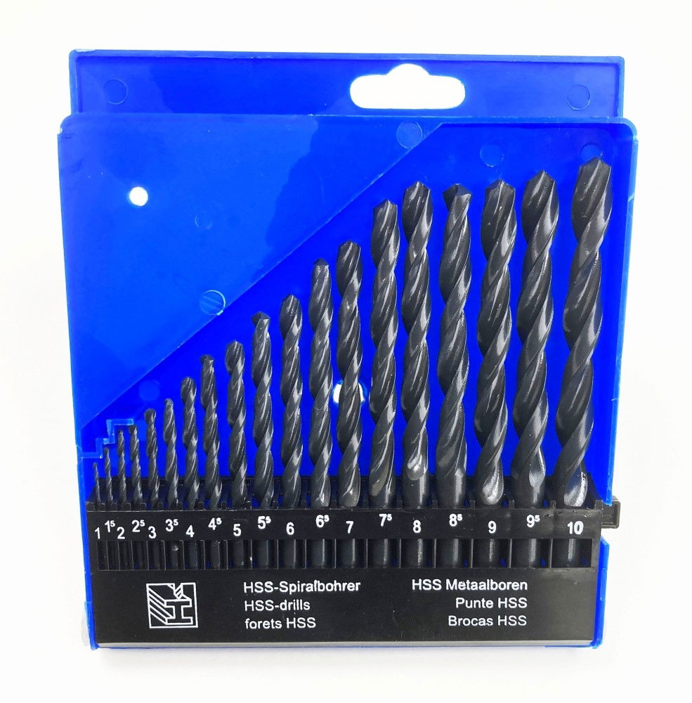 DRILL BIT SET HSS JOBBER 19PC 1-10mm - TOOLZONE KDPDR085