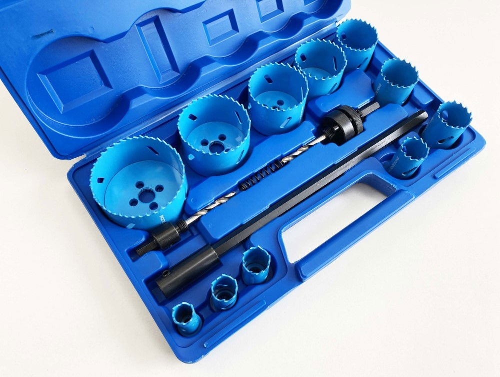 HOLE SAW SET BIMETAL 17pc M3 VARIABLE PITCH SIZES 16-76mm - TOOLZONE KDPHS029