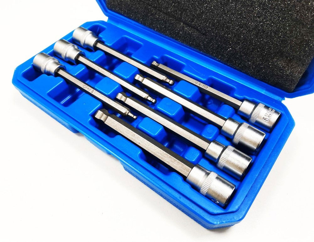 HEX BIT SET BALL END EXTRA LONG 7pc 110mm CHROME VANADIUM - TOOLZONE KDPHX056