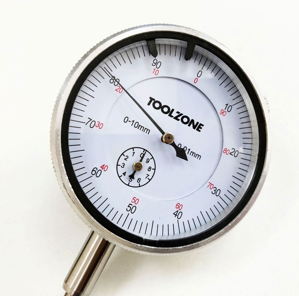 DTI DIAL GAUGE 0-10mm 0.01mm READING 57mm DIAL - TOOLZONE KDPMS083