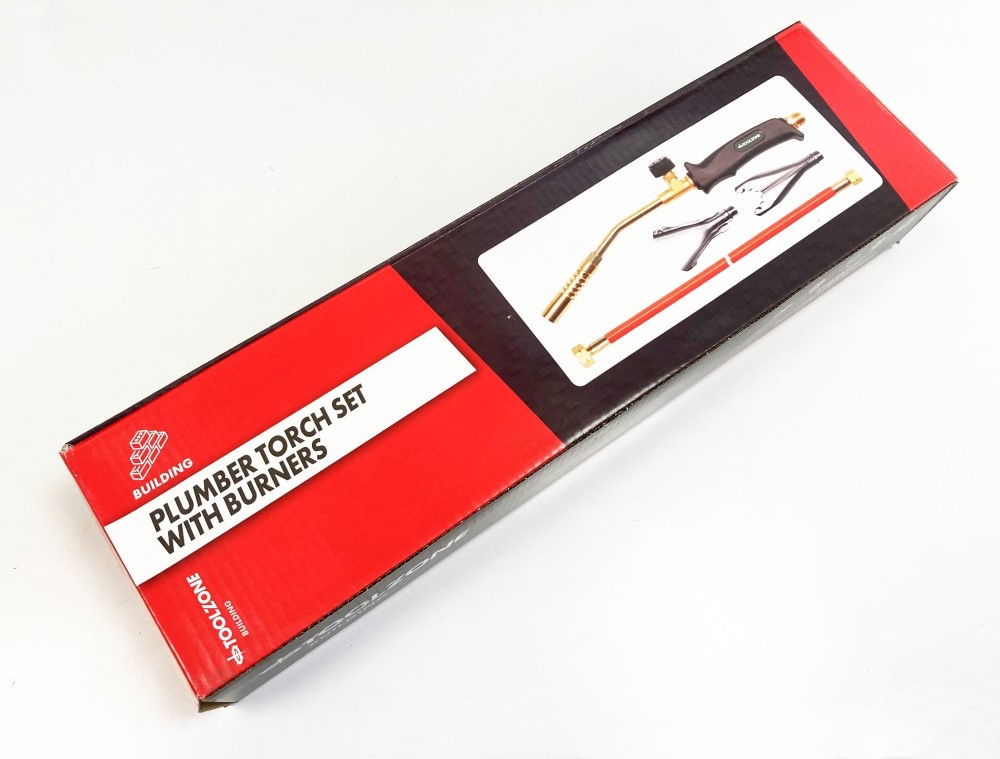 PLUMBER GAS TORCH KIT WITH 1.5m HOSE VARIABLE CONTROL PROPANE ONLY - TOOLZONE KDPPB022