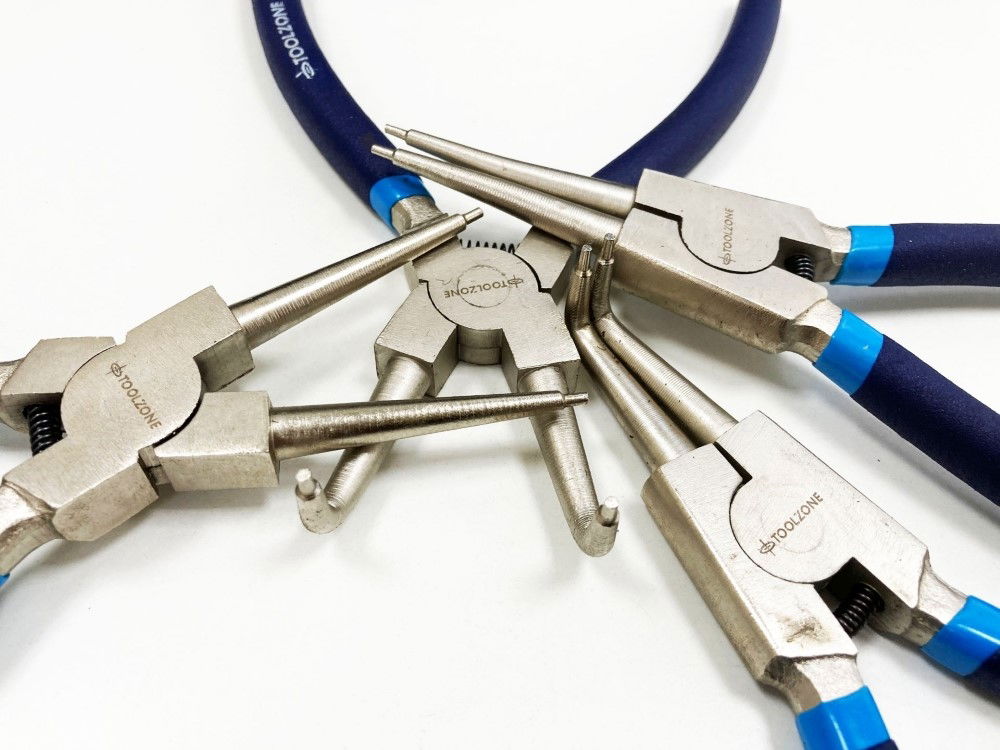 CIRCLIP PLIER SET 4PC 9 CRV 6150 DROP FORGED STEEL - TOOLZONE KDPPL139