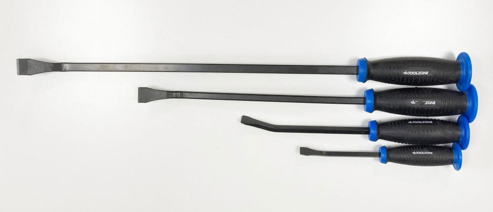 PRY BAR SET 4PC QUALITY HANDLES 210mm-590mm - TOOLZONE KDPPN003