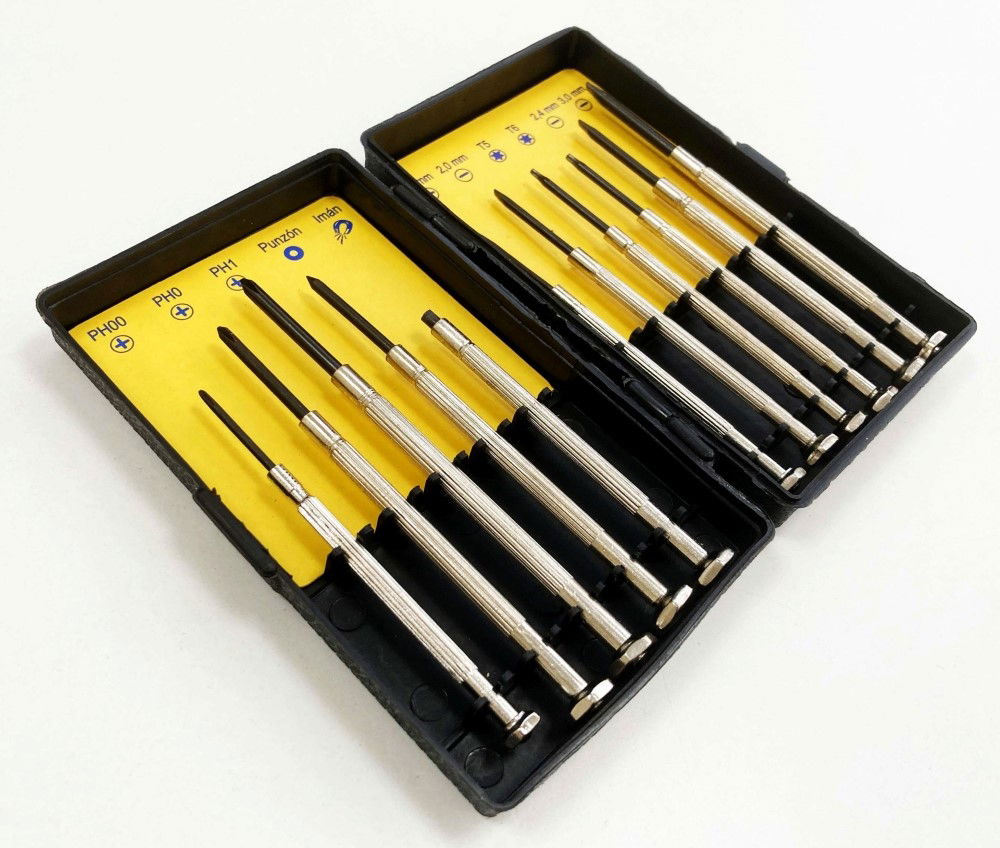 PRECISION SCREWDRIVER SET 11PC PHILLIPS 00-1 SLOT 1-3mm - TOOLZONE KDPSD211
