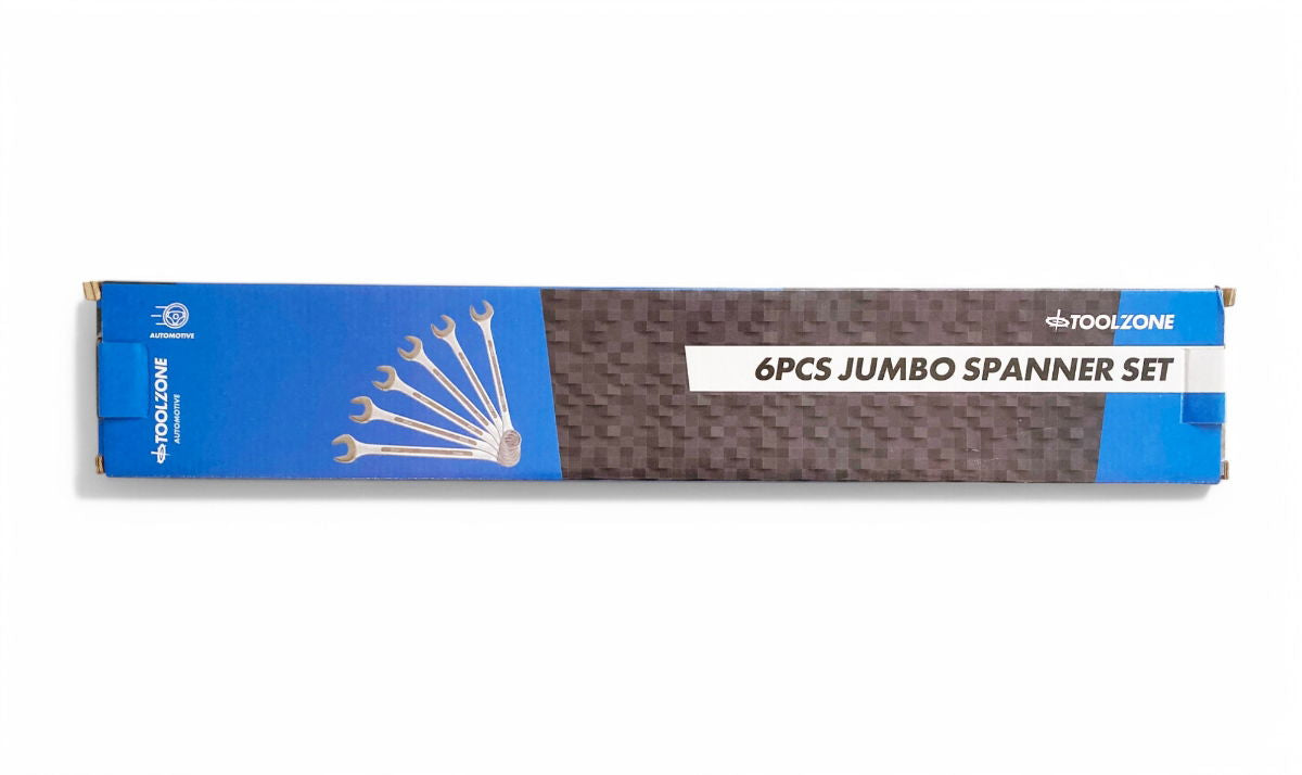 JUMBO COMBINATION SPANNERS SET 6PC 33-50mm - TOOLZONE KDPSP008