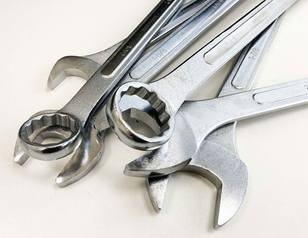 JUMBO COMBINATION SPANNERS SET 6PC 1-3/8 TO 2 AF - TOOLZONE KDPSP009