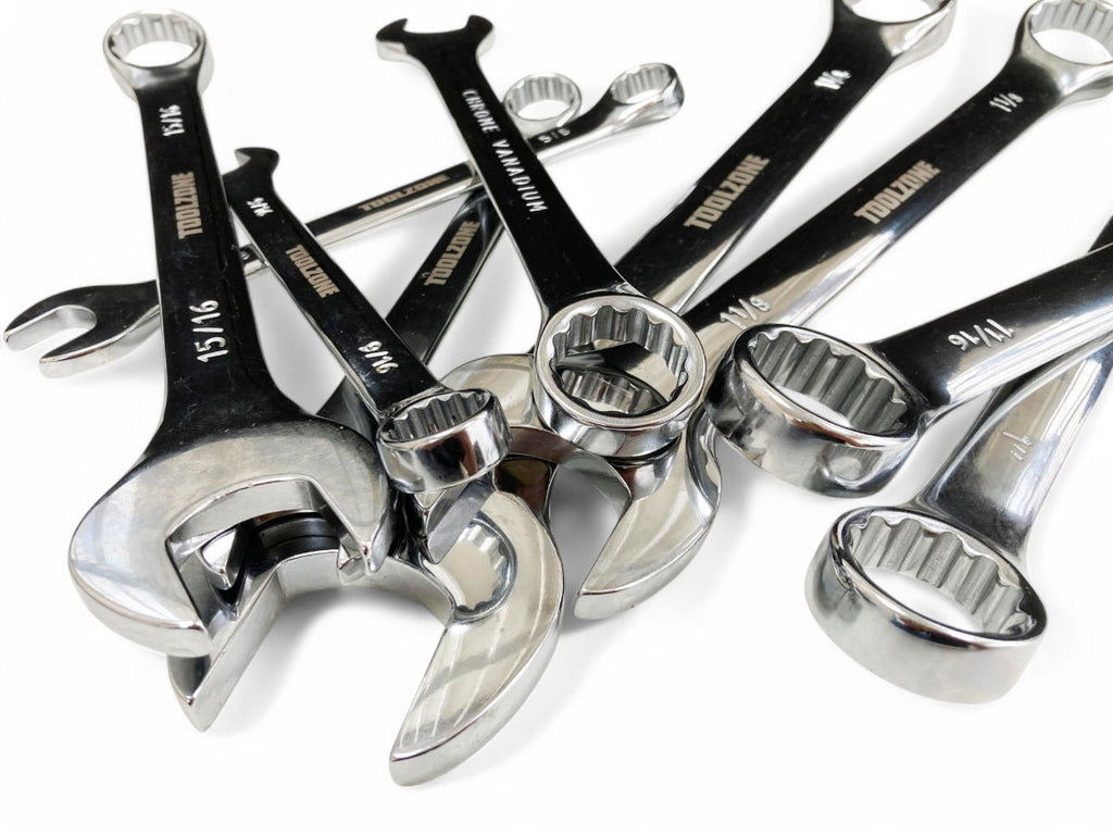 COMBINATION SPANNER SET 16PC AF CHROME VANADIUM POLISHED - TOOLZONE KDPSP010