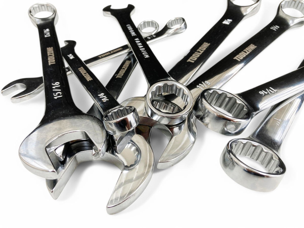 COMBINATION SPANNER SET 16PC AF CHROME VANADIUM POLISHED - TOOLZONE KDPSP010