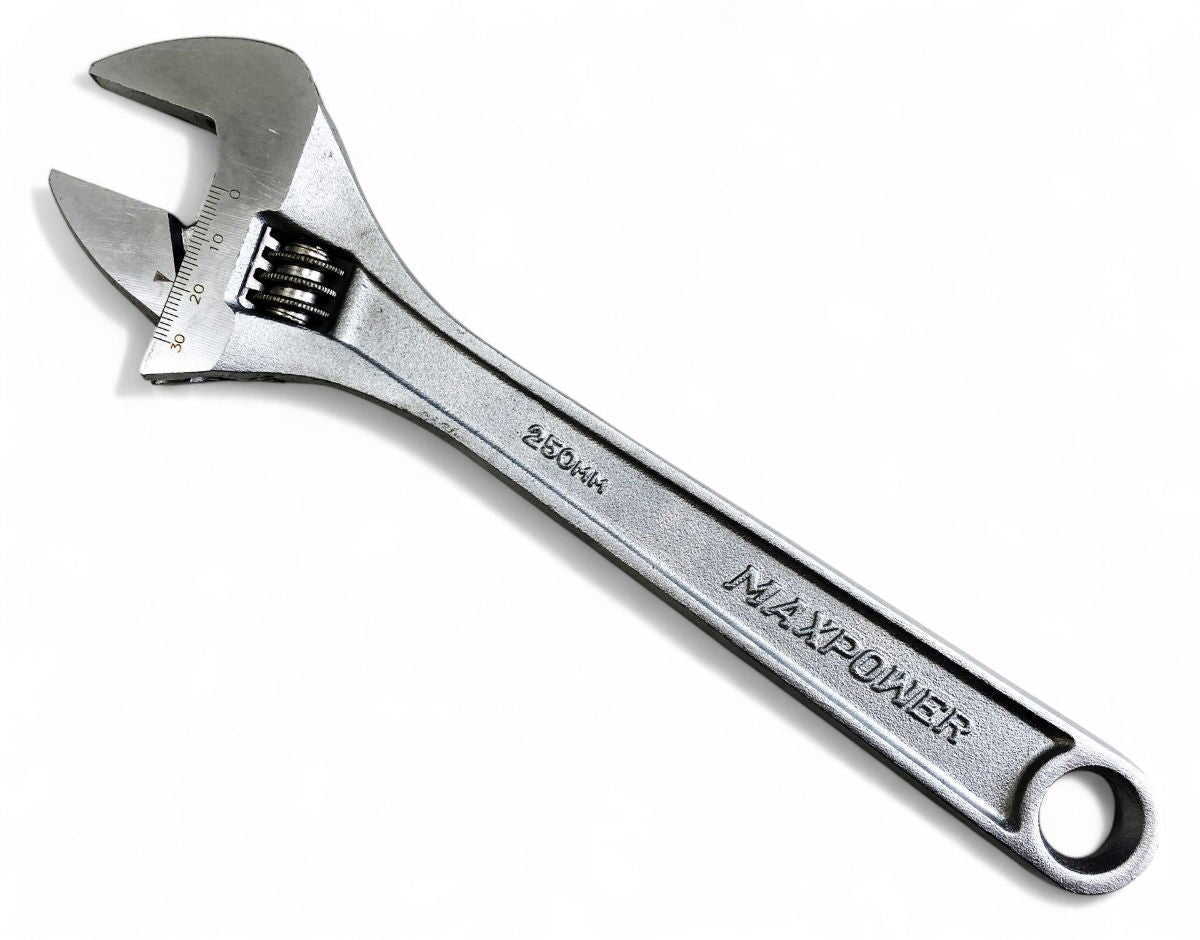 ADJUSTABLE SPANNER 10 MAX JAW 30mm DROP FORGED SATIN FINISH - TOOLZONE KDPSP052
