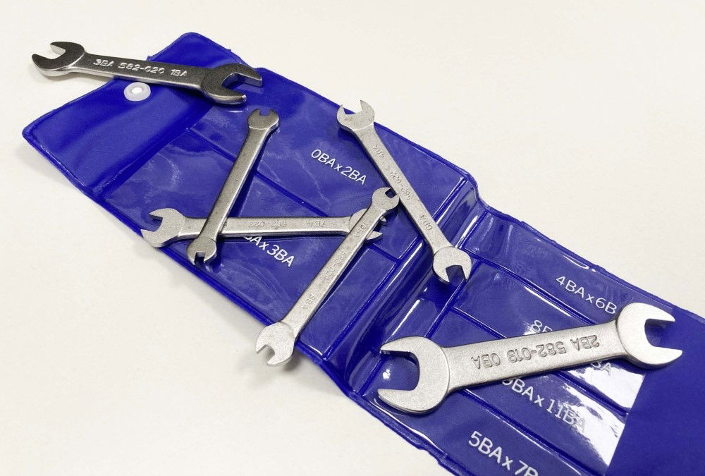 OPEN ENDED MIDGET SPANNER SET 6pc BA DOUBLE ENDED SATIN FINISH - TOOLZONE KDPSP146