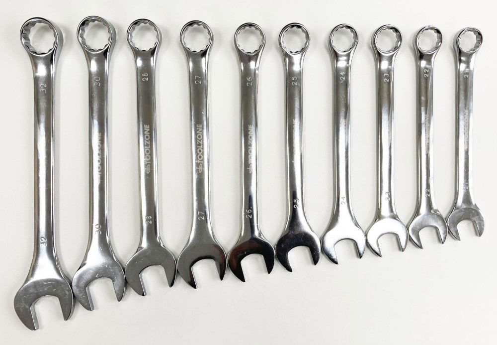 COMBINATION SPANNER SET 25pc 6-32mm CHROME VANADIUM IN TRAY - TOOLZONE KDPSP158