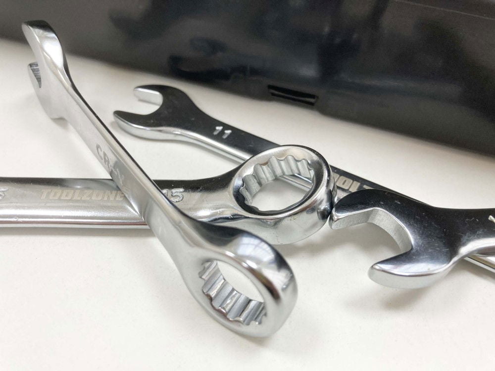 SPANNER SET 32pc METRIC/AF STUBBY AND COMBINATION CHROME VANADIUM - TOOLZONE KDPSP173