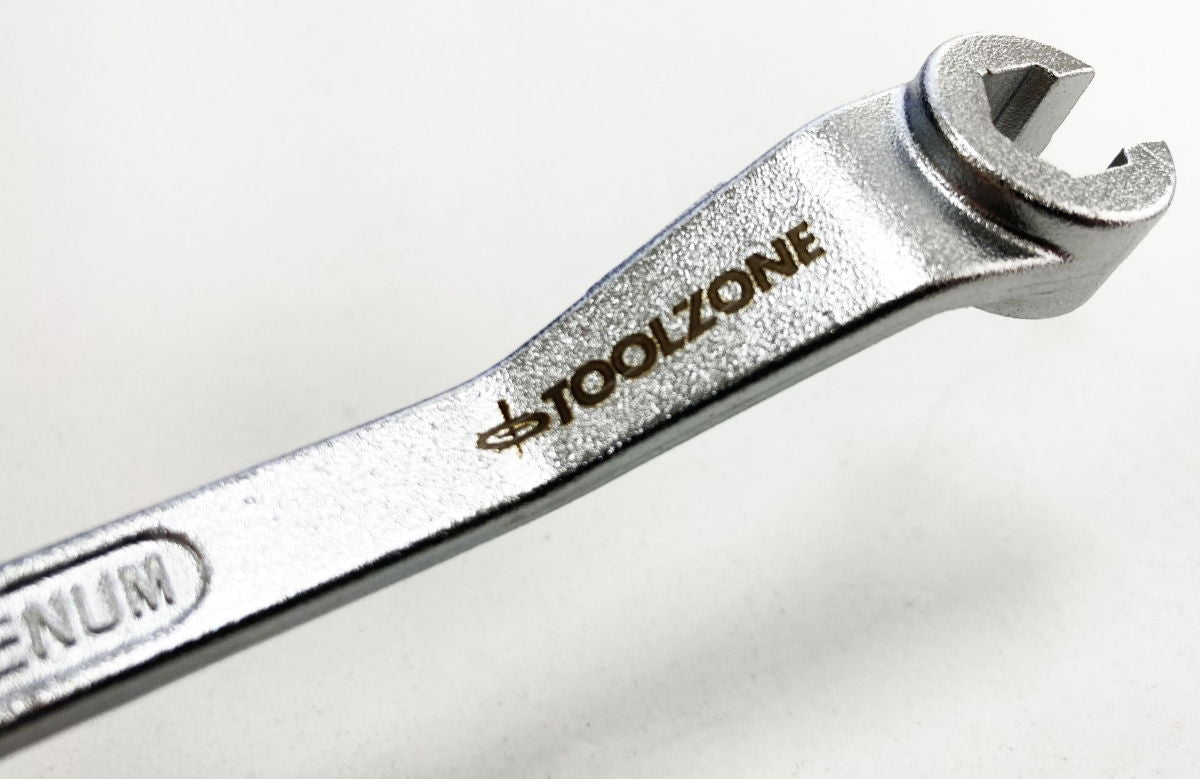 BRAKE LINE SPANNER 10 x 11mm 180mm OFFSET DESIGN - TOOLZONE KDPSP196