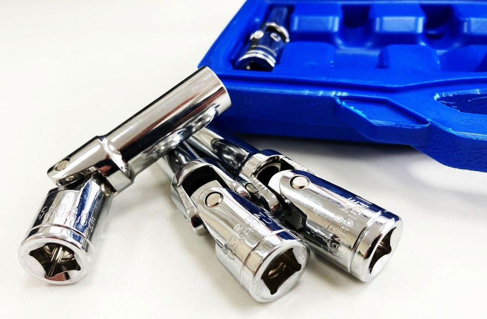 GLOW PLUG SOCKET SET 3/8 DRIVE 6pc 8-16mm 85mm UNIVERSAL JOINT - TOOLZONE KDPSS011