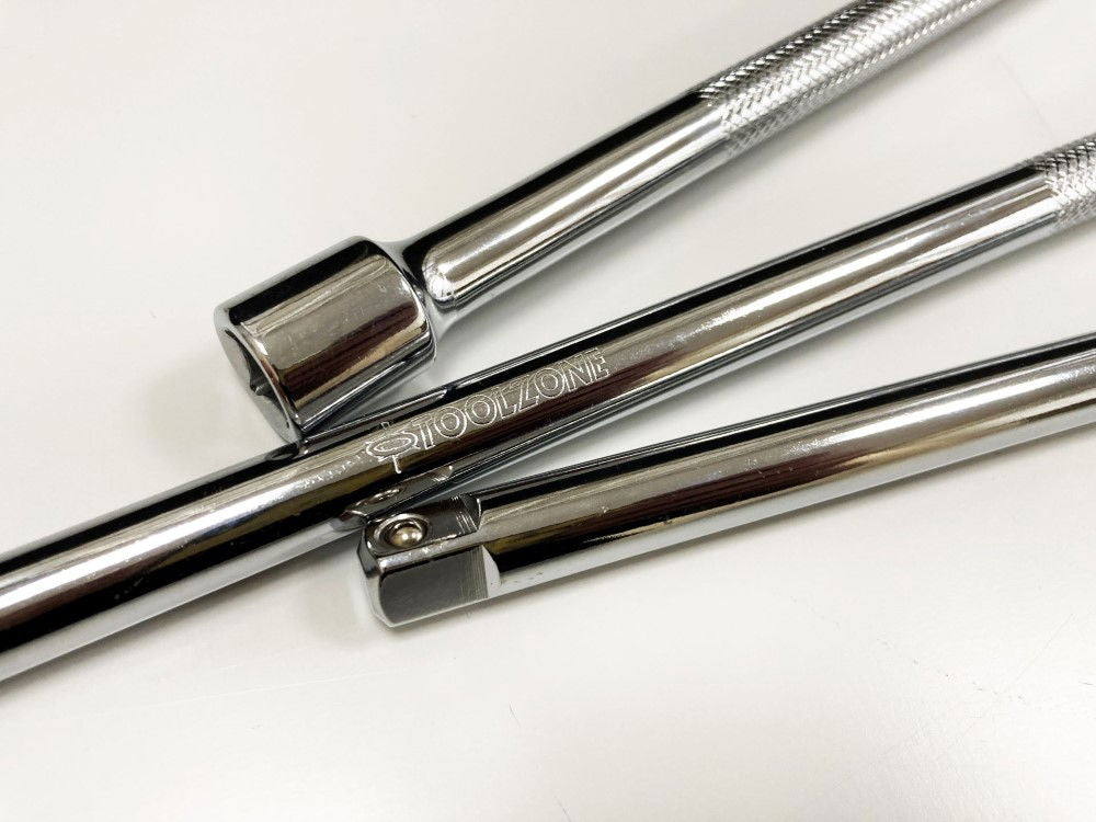EXTENSION BAR SET 3/8 DRIVE 3pc 375mm 450mm 600mm 40CR STEEL - TOOLZONE KDPSS022