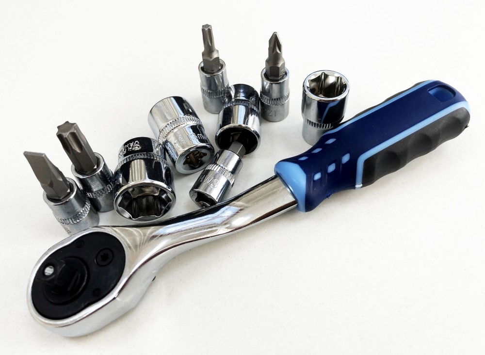 SOCKET SET 1/4 DRIVE 38pc CRV DIN3124 4-14mm PH PZ HEX STAR - TOOLZONE KDPSS032