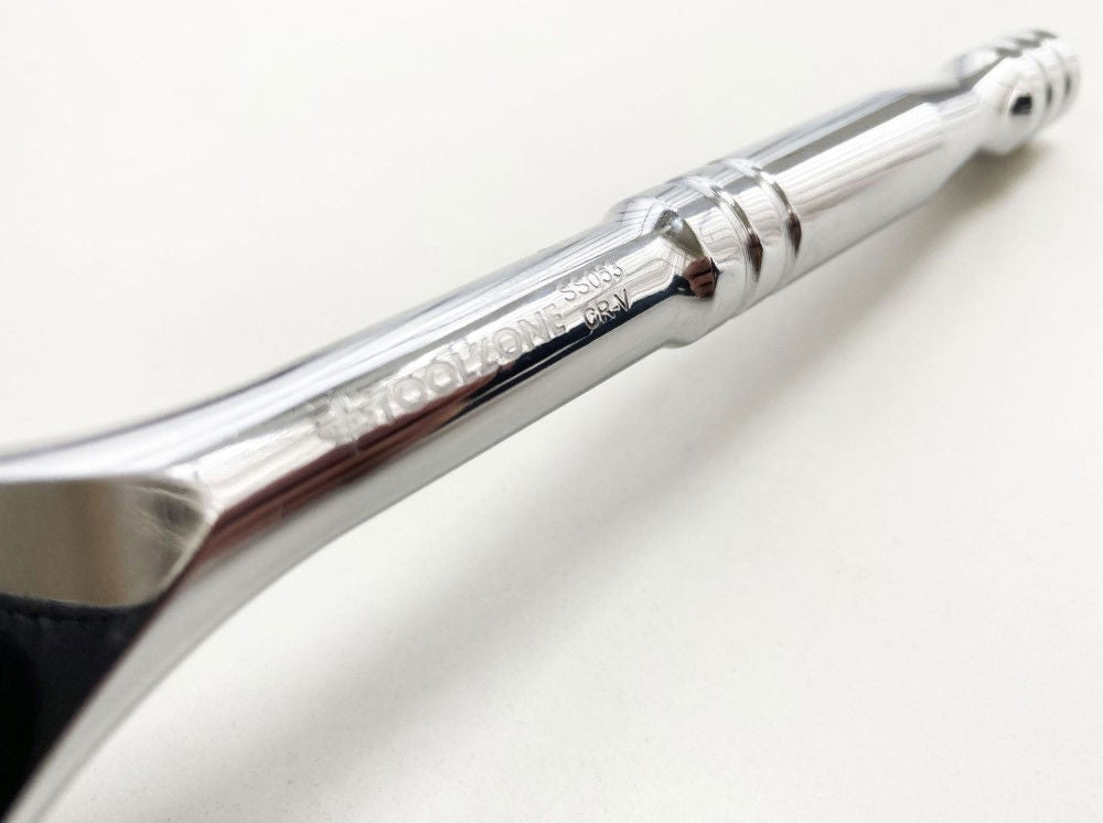 RATCHET HANDLE 3/8 DRIVE PROFESSIONAL POLISHED 200mm CRV QUICK RELEASE - TOOLZONE KDPSS053