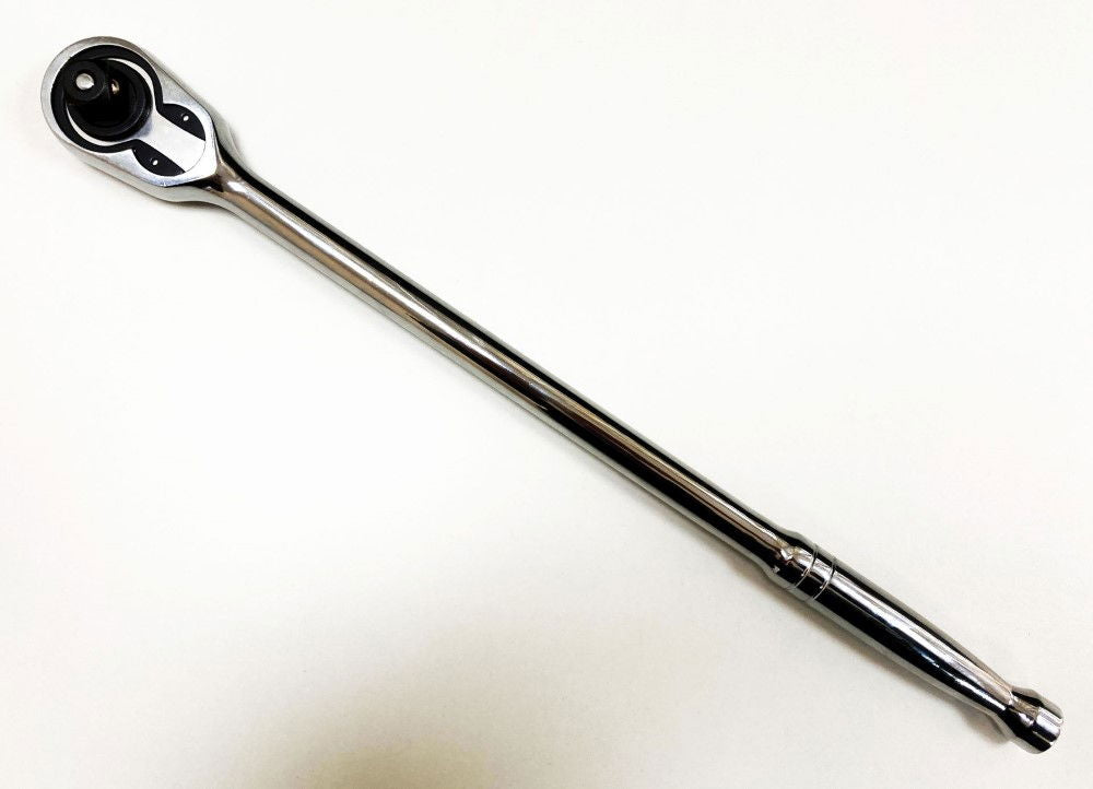 RATCHET HANDLE EXTRA LONG 1/2 DRIVE 375mm POLISHED CRV - TOOLZONE KDPSS200