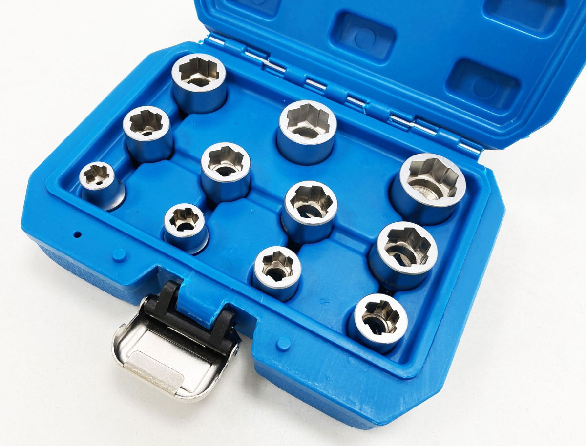 TWIST SOCKET SET 3/8 DRIVE 11 PIECES 9-19mm CHROME MOLYBDENUM - TOOLZONE KDPSS209