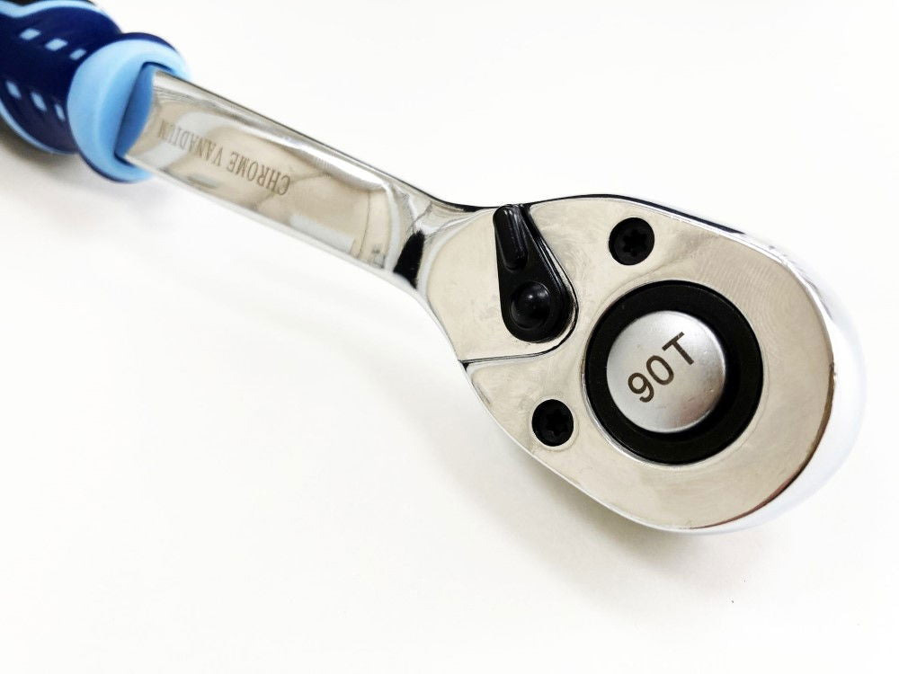 RATCHET HANDLE 1/2 DRIVE 90 TEETH 3 COLOUR CRV - TOOLZONE KDPSS232
