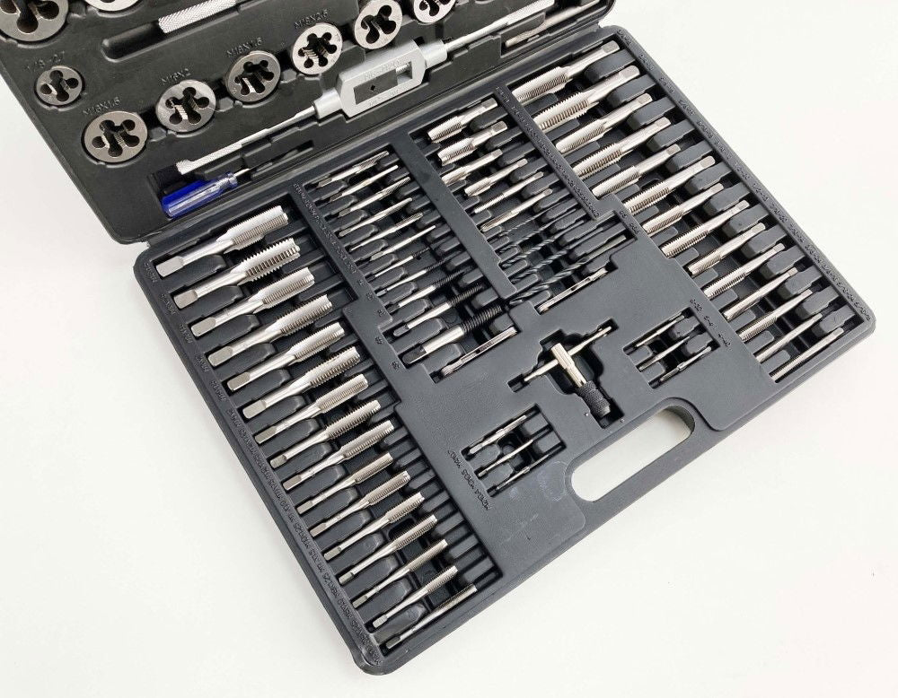 TAP AND DIE SET IMPERIAL 115 PIECE WITH HOLDERS AND WRENCHES - TOOLZONE KDPTP095