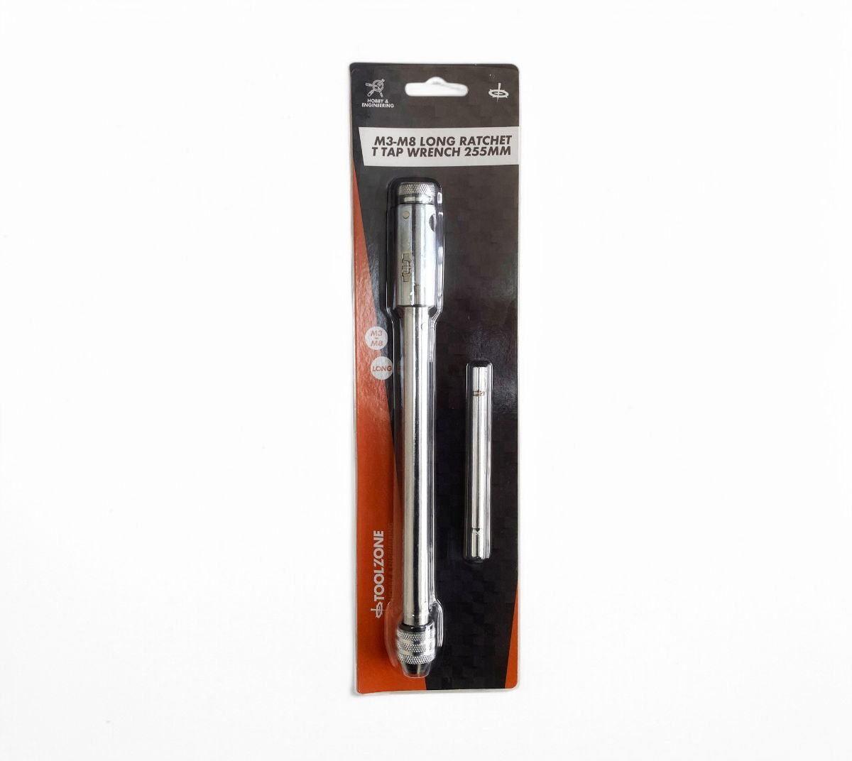 LONG RATCHET TAP WRENCH M3-M8 255mm - TOOLZONE KDPTP127