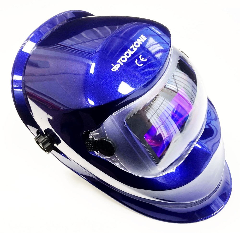 AUTO DARKENING WELDERS HELMET BLUE VARIABLE CONTROL - TOOLZONE KDPWH010B
