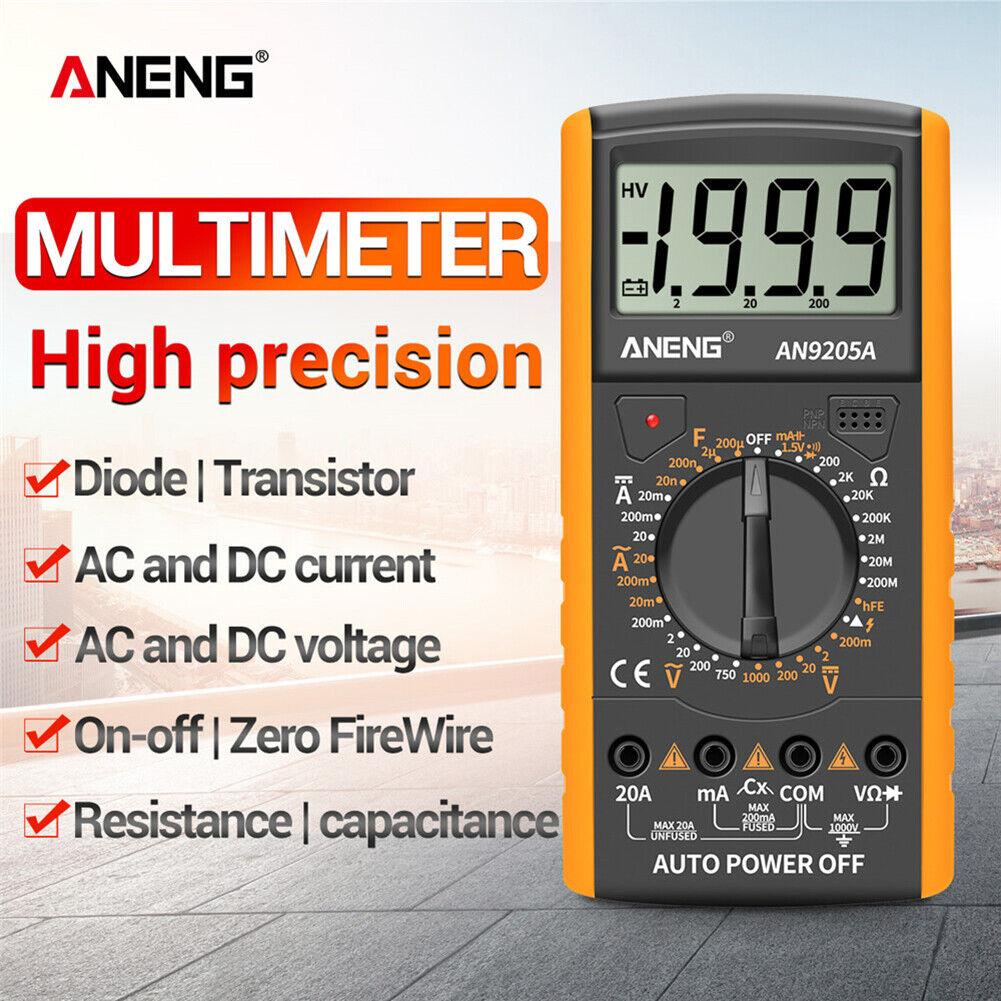 Digital Multimeter 3 1/2 LCD Display, Voltmeter Ammeter Resistance Tester