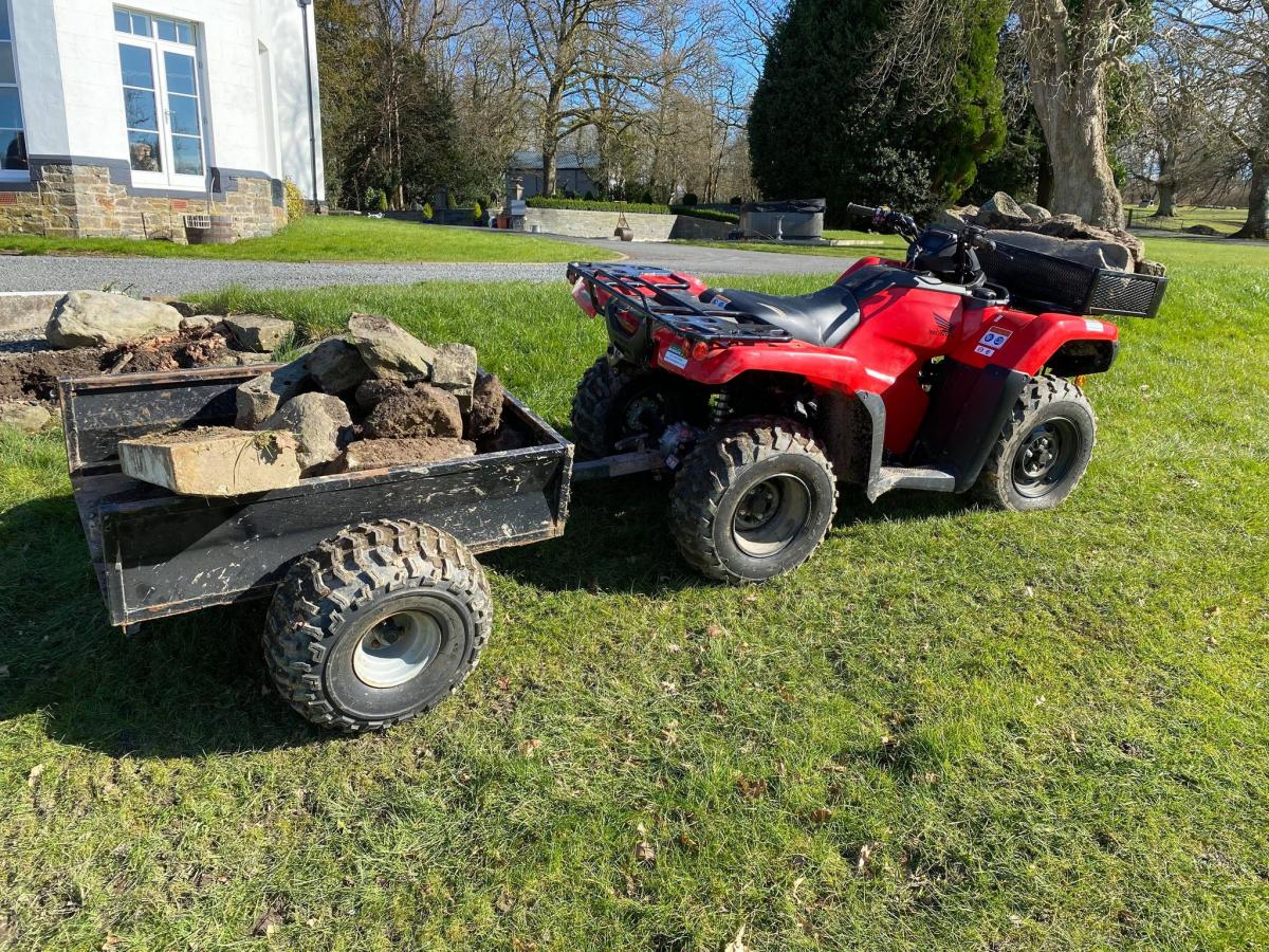 ATV BOX TRAILER 600KG 2Wheel, QUAD BIKE TRAILER / GREEN, EXTRA CARRIAGE CHARGE!!