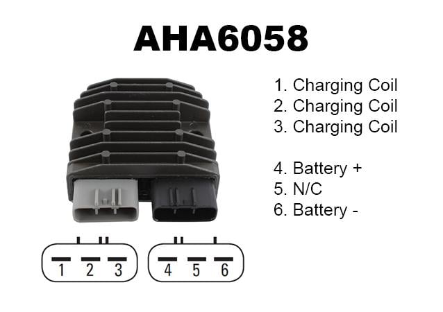 VOLTAGE REGULATOR HON/YAM, 31600-HP0-A01 AHA6058, TRX 680cc F (2006-2014)