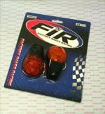 INDICATORS FLUSH BLACK WITH AMBER LENS – PAIR
