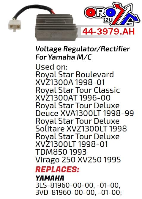 REGULATOR Yamaha XVZ1300, AYA6037, 3VD-81960-00-00, ROAD, 3LS-81960-01-00 (44-3978