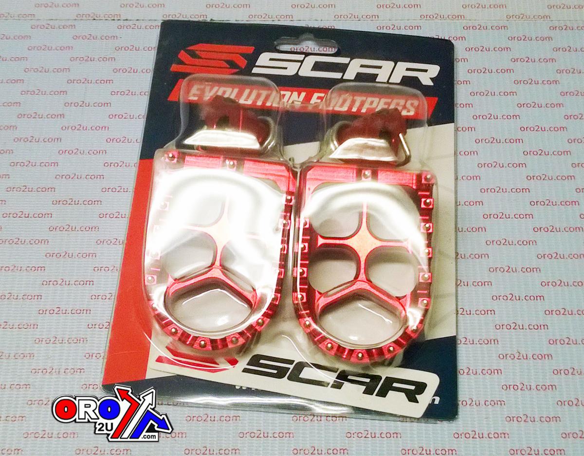 FOOT PEGS SCAR RED RM-Z, 57 ALUMINIUM BILLET S4513R