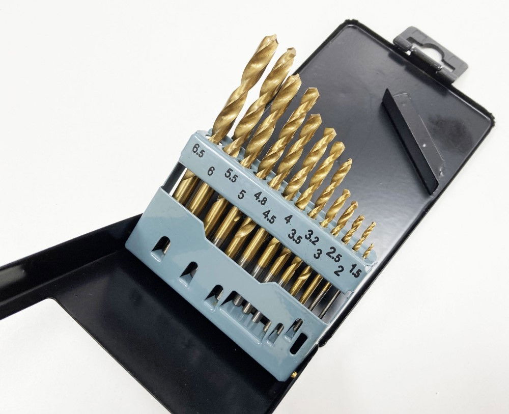 DRILL BIT SET HSS TITANIUM COATED 13PC 1.5-6.5mm - TOOLZONE KDPDR101