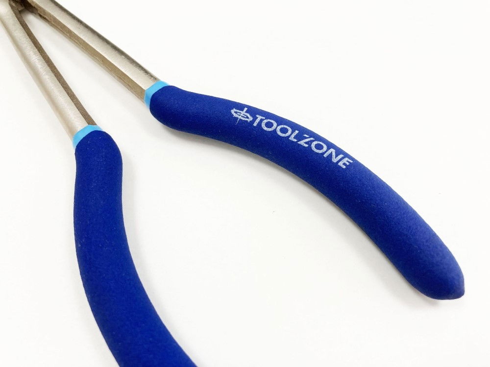 BENT NOSE PLIERS 90 DEGREE 11 CRV SOFT GRIP HANDLES - TOOLZONE KDPPL134
